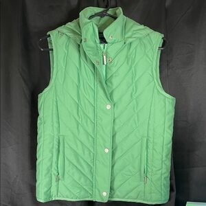 Jones New York Green Puffer Vest